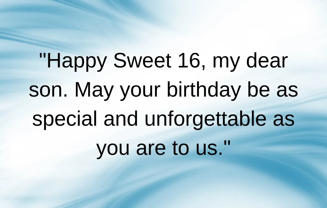 16th Birthday Wishes for Your Son