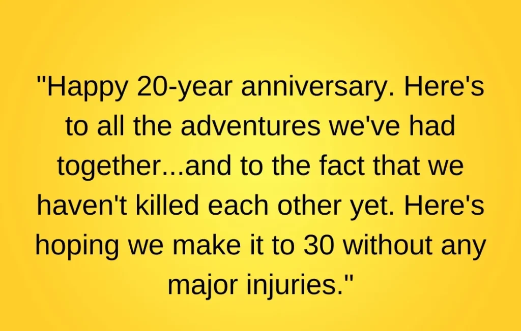 Funny 20 Year Anniversary Quotes