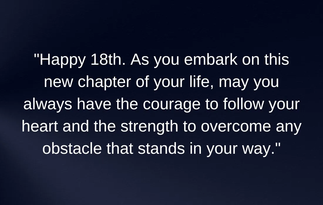 Inspirational 18th Birthday Messages