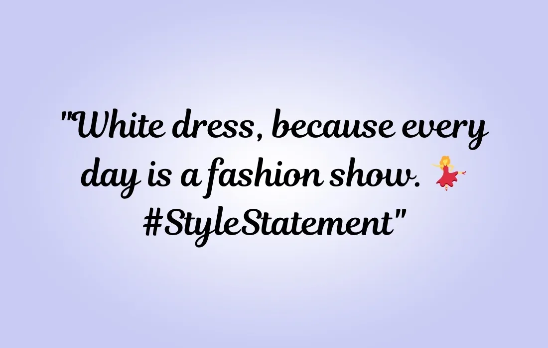 Engaging Instagram Captions for White Dress